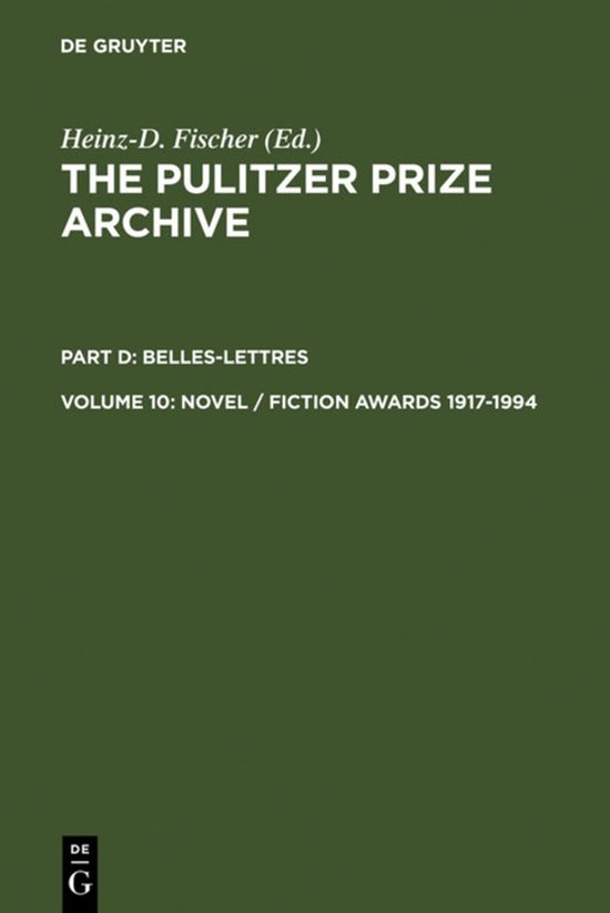 Novel / Fiction Awards 1917-1994 - cover