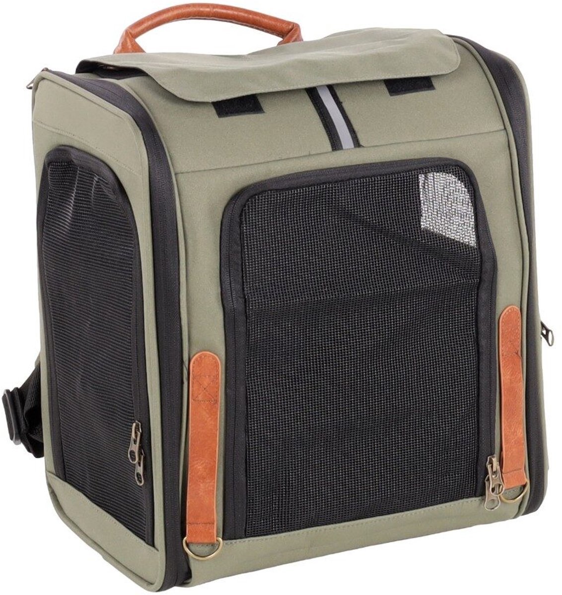 Hondenrugzak - Rockey - Hondentas - Draagtas Hond - Metalen Frame - Honden Draagtas - Rugzak Hond - Tot 10 kg - Supersterk - Groen