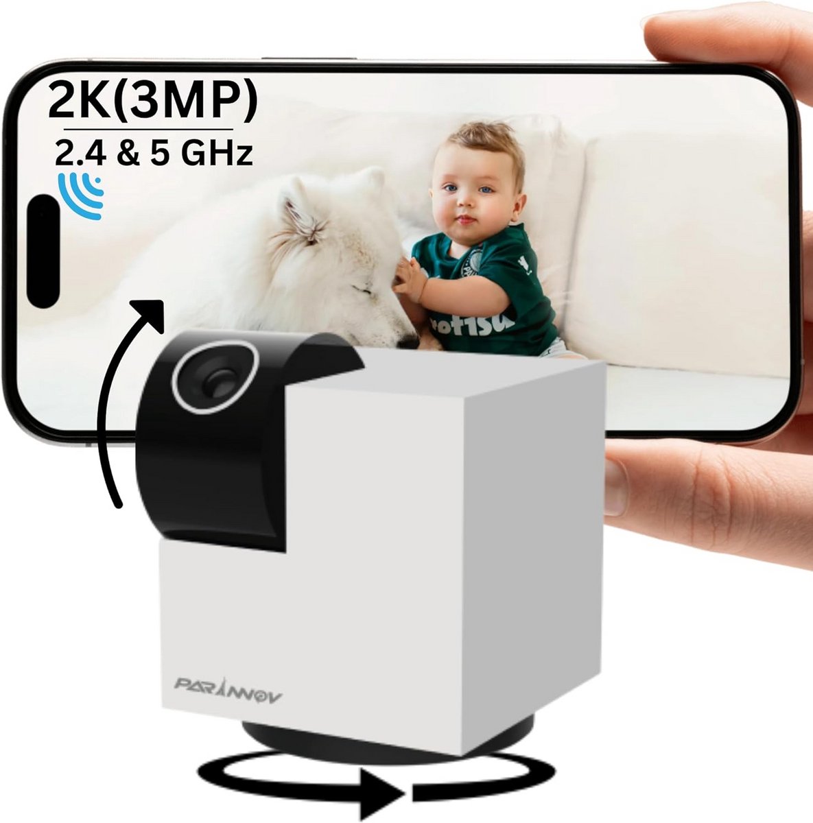 WiFi PTZ Camera voor binnen met AI-detectie en autotracking