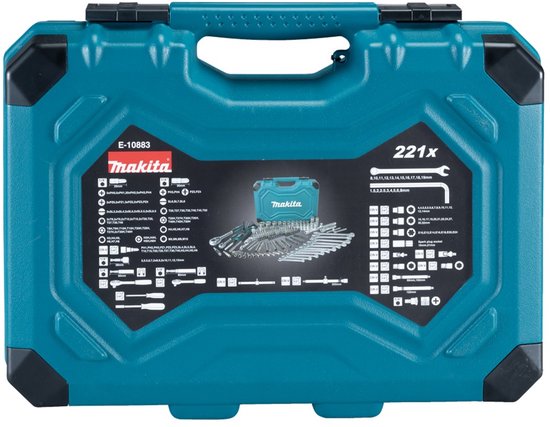 Makita E-10883 Handgereedschapset - 221-delig