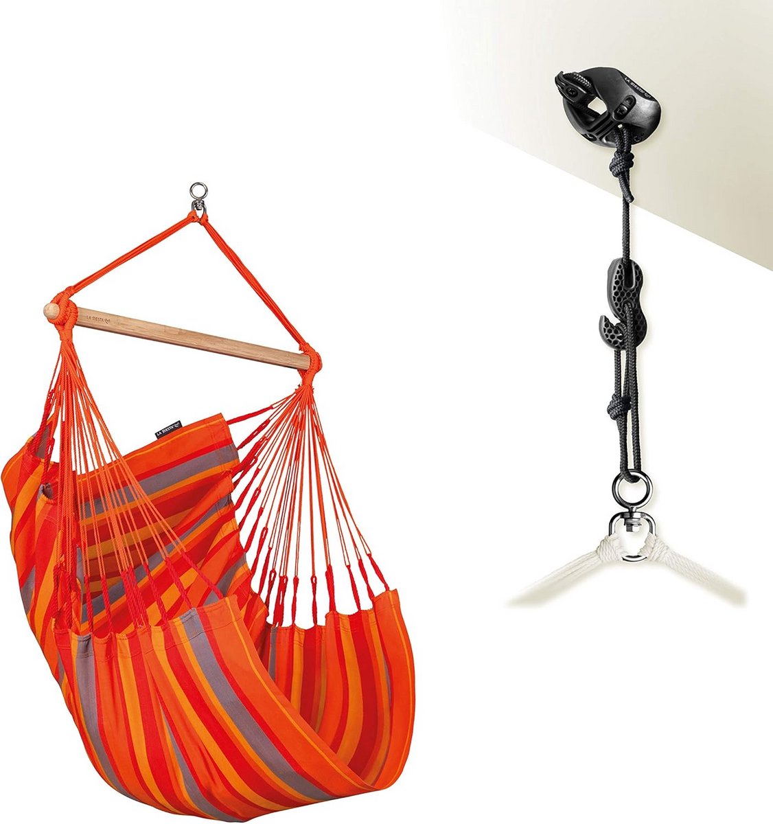 Waterdichte Hangstoel met Bamboehout en 360 Graden Draaifunctie - Comfortabel en Ruim