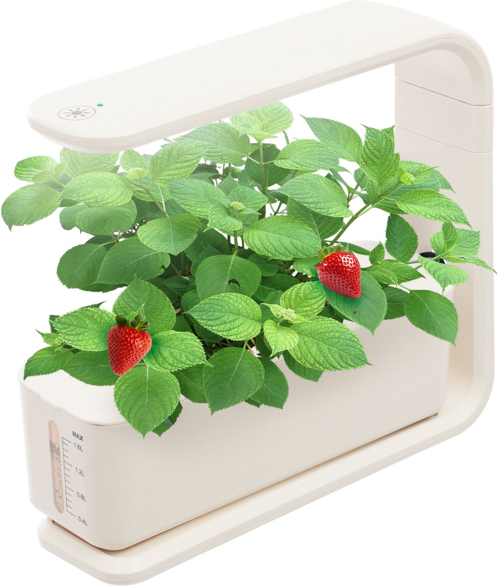 Hydrocultuur Plantenbak met Groeilamp Wit Hydrocultuur Kweek Systeem Toren voor Thuis Keuken Vensterbank Kruiden Groenten Fruit