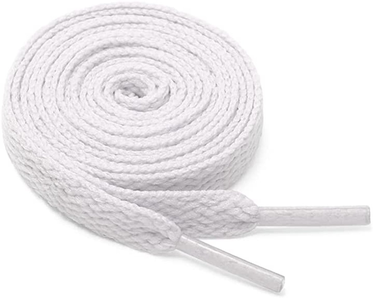 Veters - Schoenveters - 150 cm - 8mm - Platte veters - Shoelaces - 1 paar - Wit - Mode accessoire - Jonyx