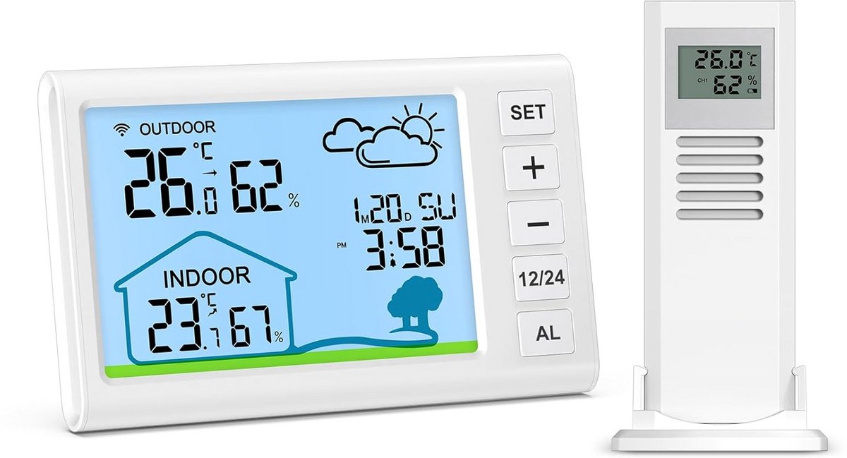 Digitale Thermometer en Hygrometer voor Binnen en Buiten