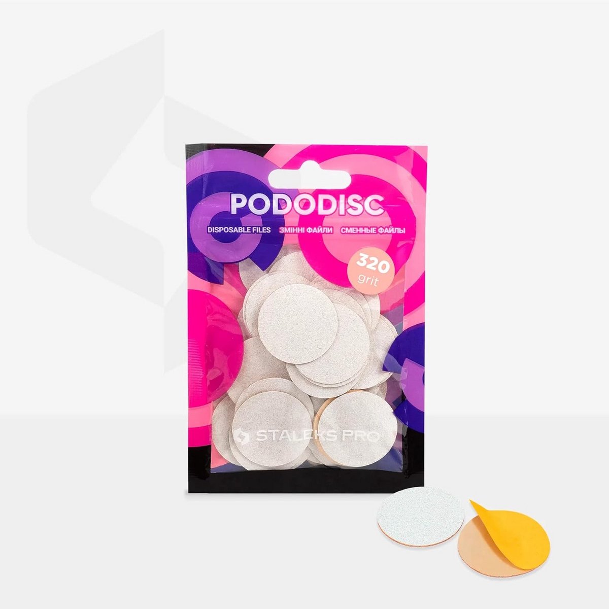 Navulpads voor Pododisc, Korrelgrootte 320, Groot Formaat, 50 Stuks