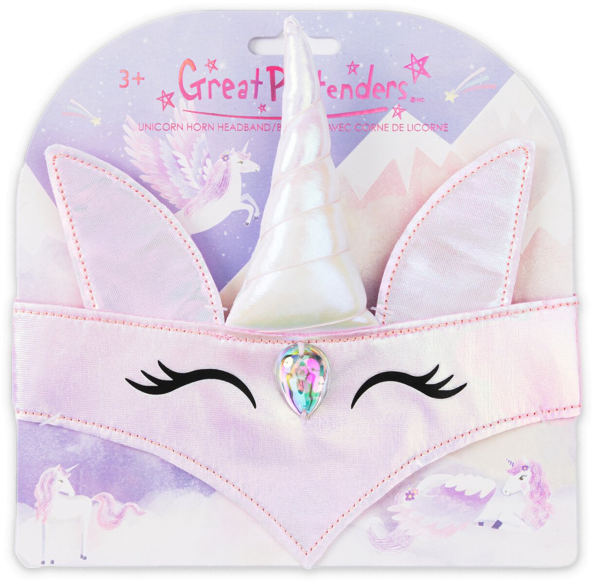 Great Pretenders Verkleedkledij Eenhoorn Hoofdband - Verkleedaccessoire - Roze