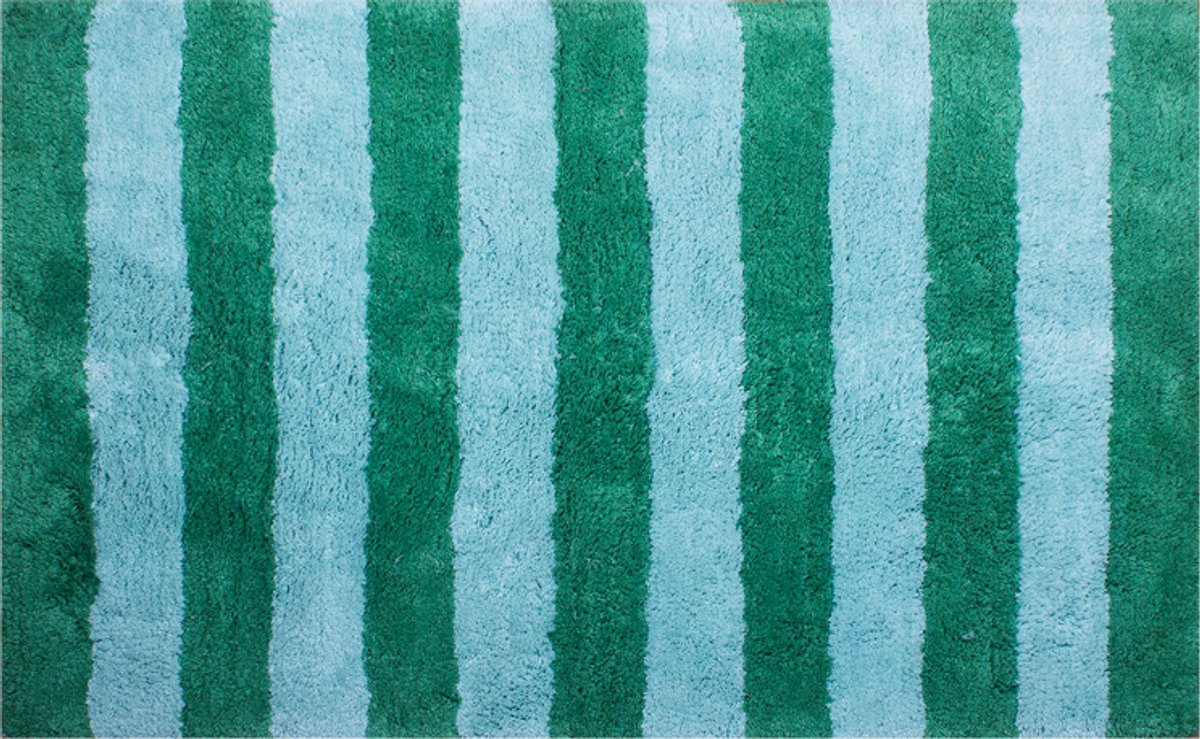 Kitsch Kitchen - Badmat gestreept blauw/groen