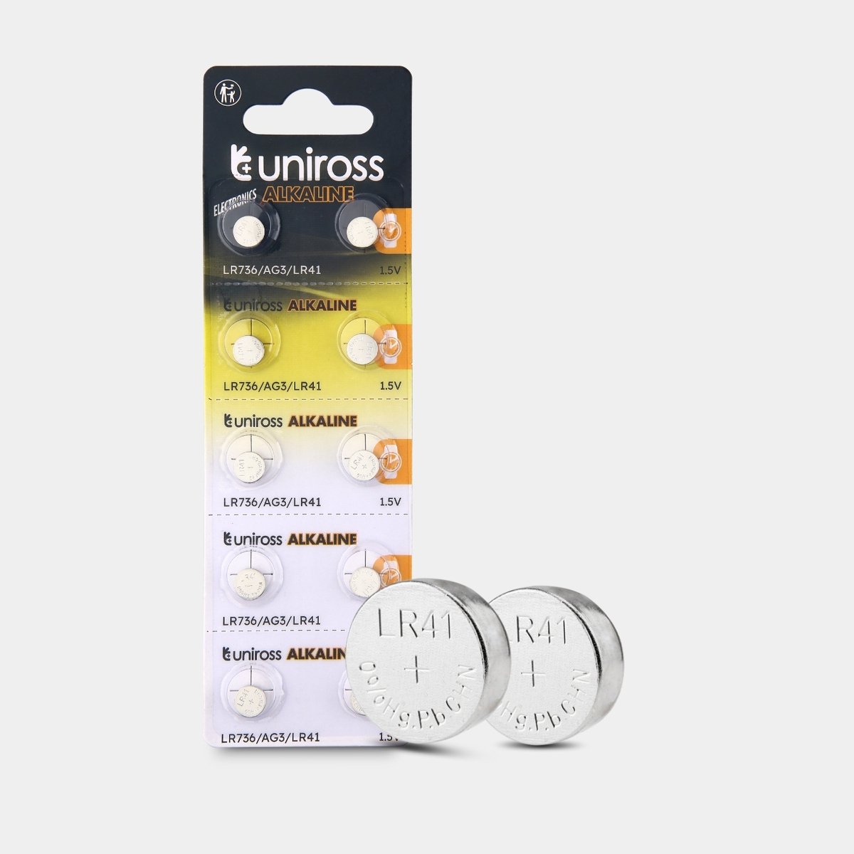 AG3 / LR41 / LR736 Alkaline Knoopcel Batterijen 1,55V – Blister van 10 stuks