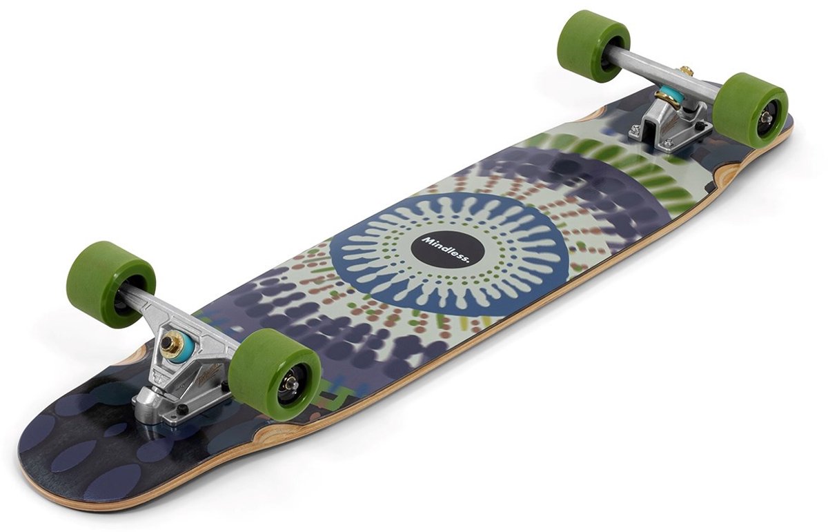 Mindless Tula Dancer Longboard 40 x 8.5 inch Dancer Longboard met Mindless Talisman V2 Trucks en 66 mm Wielen Zwart