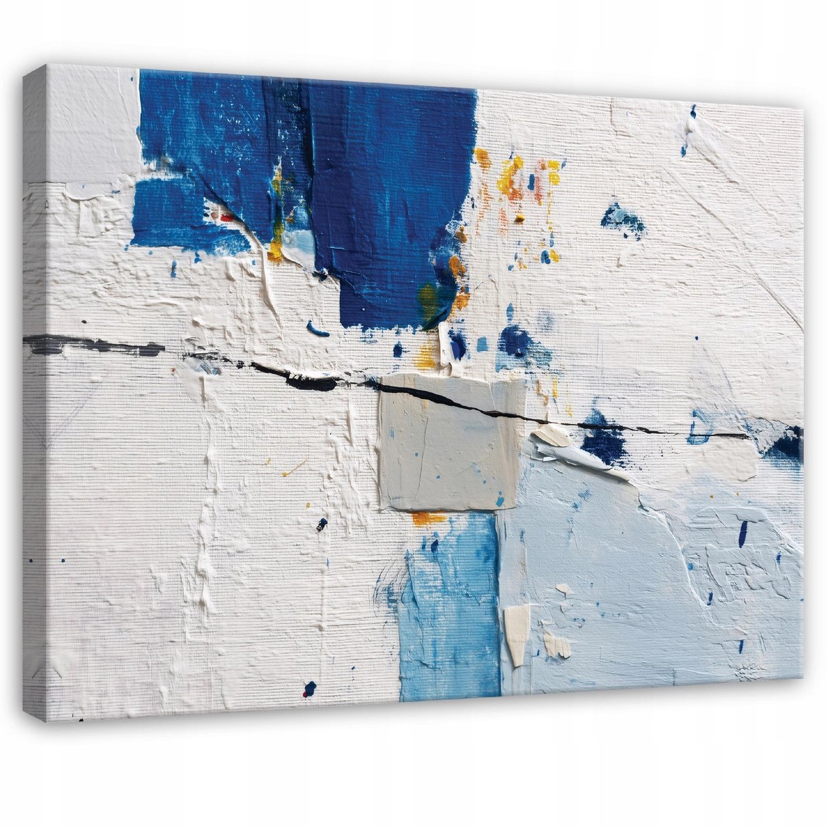 WALLARENA Schilderij op canvas - 60x40 cm - abstracte 3D structuur in grijs - Geschikt voor slaapkamer en woonkamer Veelkleurig