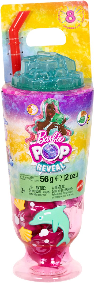 Barbie Pop Reveal Pop Fruit Serie Sappige Vruchten Cup Veelkleurig Kinderen van Barbie — afbeelding 4