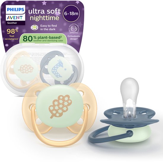 Dynamische Fopspeen voor Baby - Glow in the Dark Speen - 18 maanden Dynamische Fopspeen voor Baby - Glow in the Dark Speen - 18 maanden