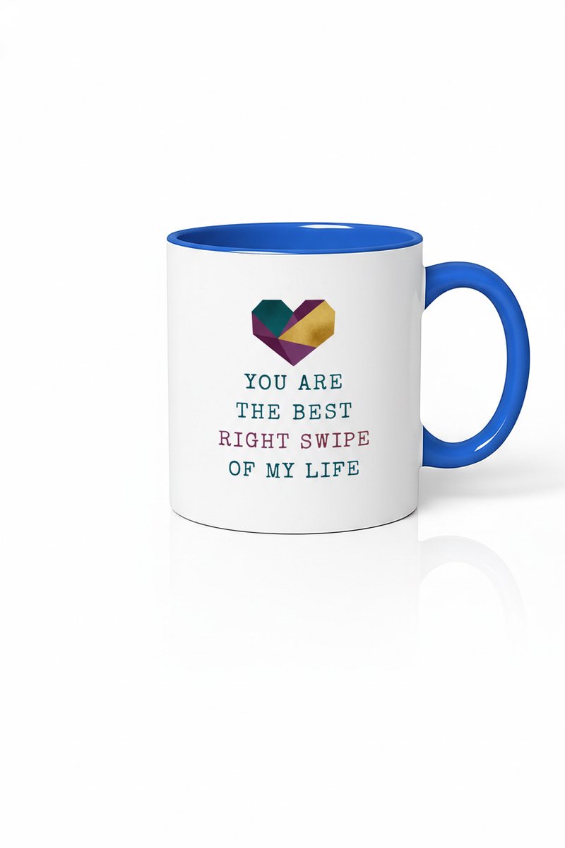 Mok 'Best Right Swipe' - Romantisch Liefdes Cadeau voor Partners
