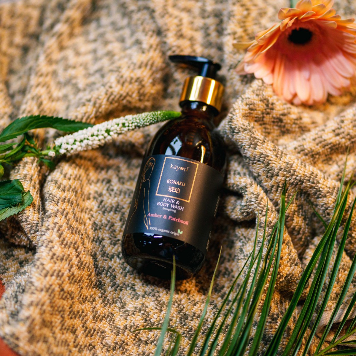 Kayori Hair & Body Wash Kohaku - Vegan & Plastic free - Verzorgend - 250 ml