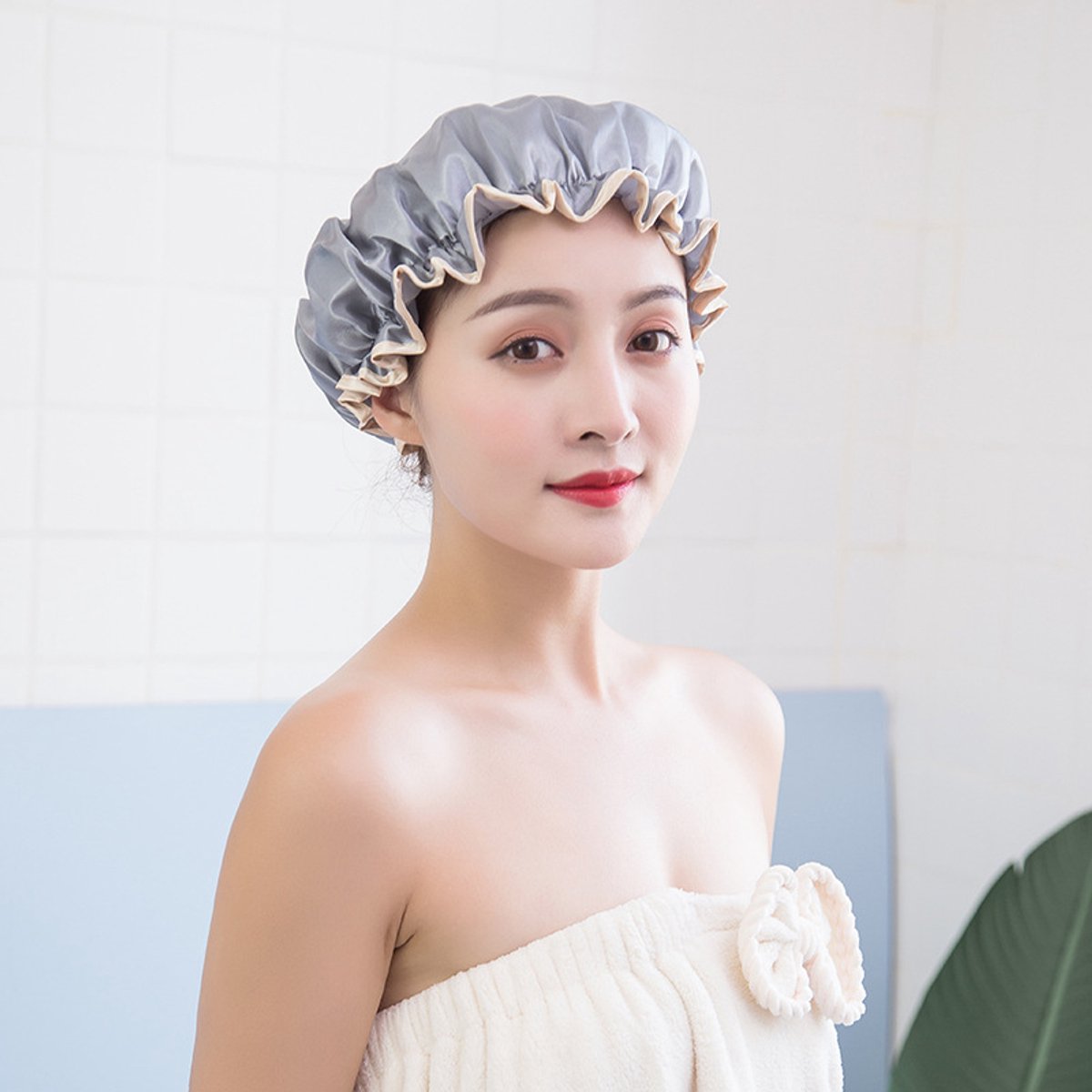 Grijze Douchemuts Dames / Volwassenen / Meiden - Luxe Douchemuts - Shower Cap
