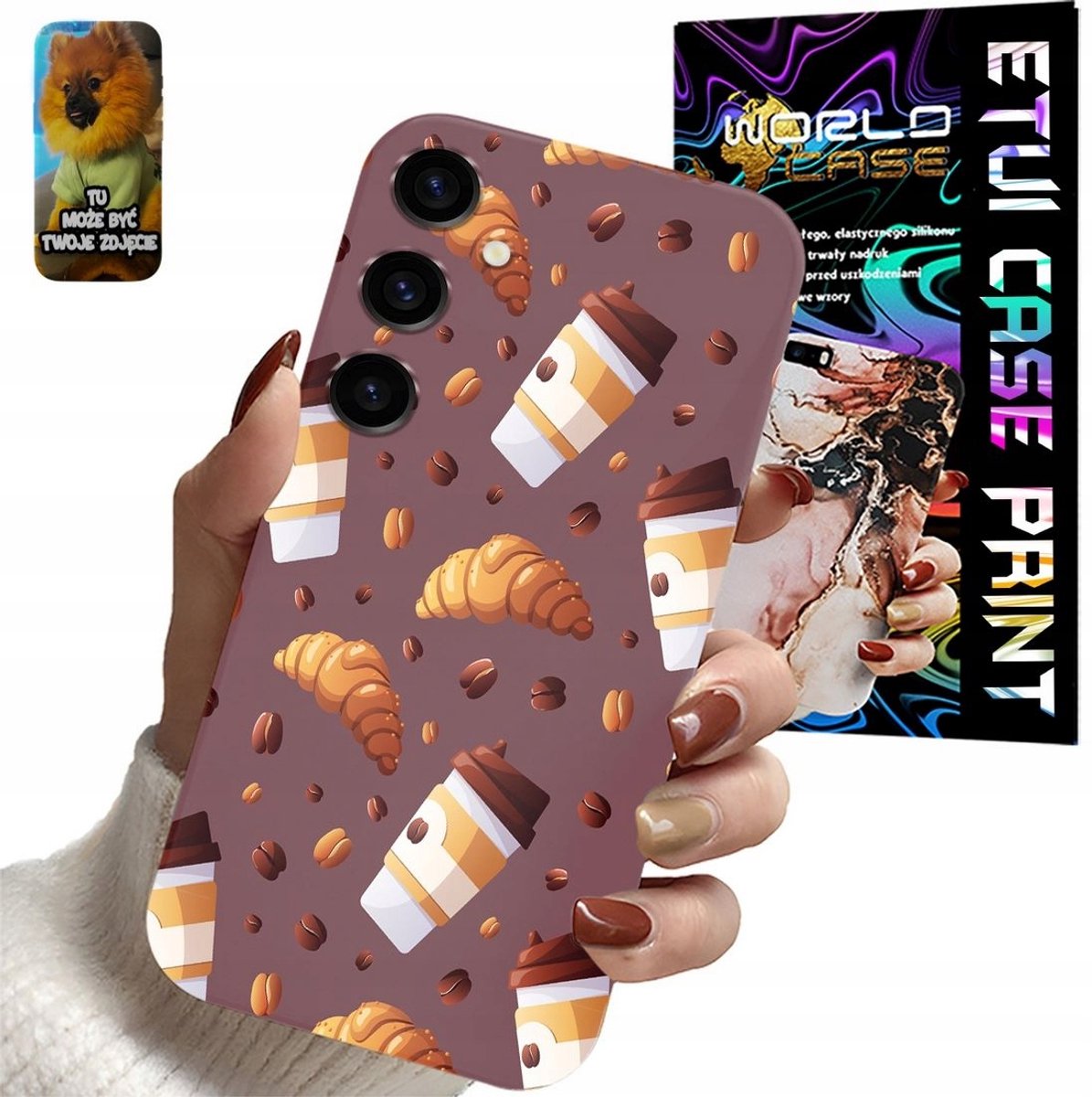 Hoesje voor Samsung Galaxy S24 FE, Kawa Fan Coffee Kr Super patronen + glas