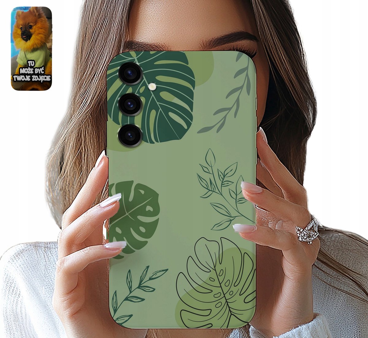 Hoesje voor Samsung Galaxy S24 Fe met bloemenpatroon, elegant en met glas