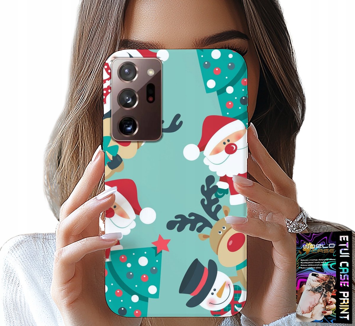 HOESJE VOOR SAMSUNG NOTE 20 ULTRA - KERSTMAN, RENDIER, SNEEUWPOP KERSTPATRONEN