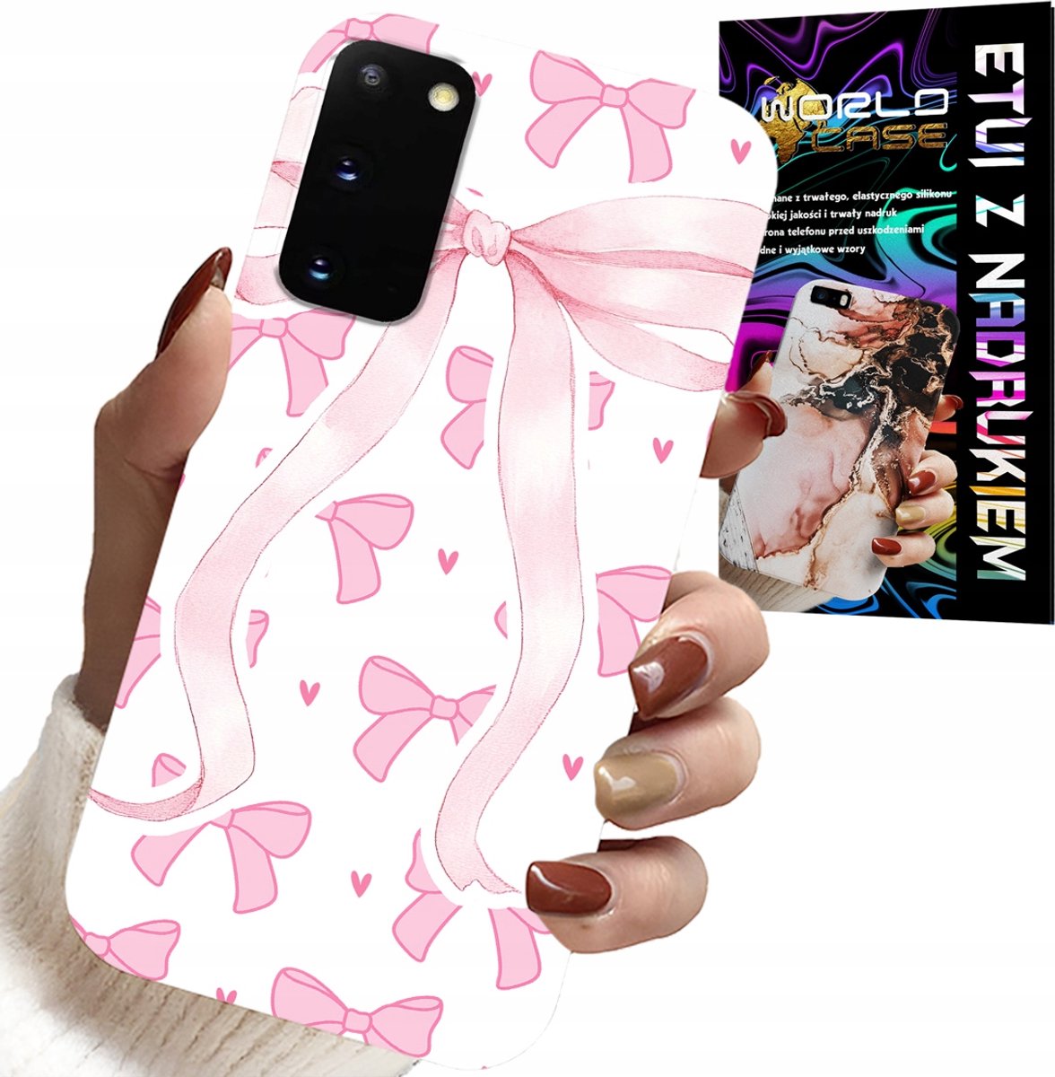 HOESJE VOOR SAMSUNG GALAXY S20 - ROZE LINTEN MET MODIEUZE PATRONEN