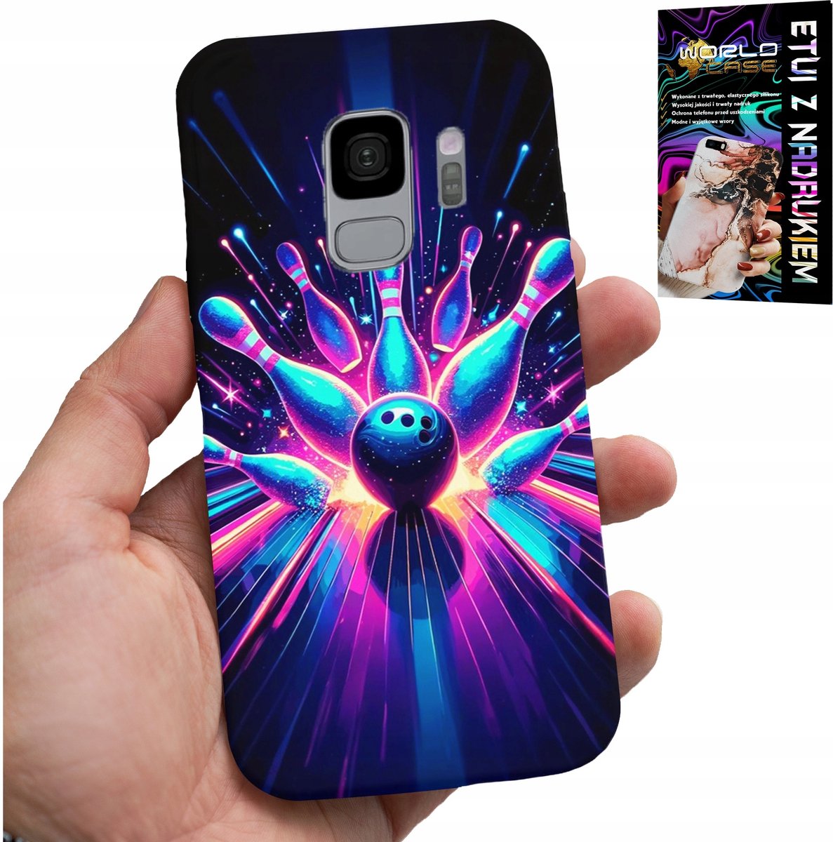 HOESJE VOOR SAMSUNG GALAXY S9 - BOWLING STRIKE COVER, ACHTERKANT