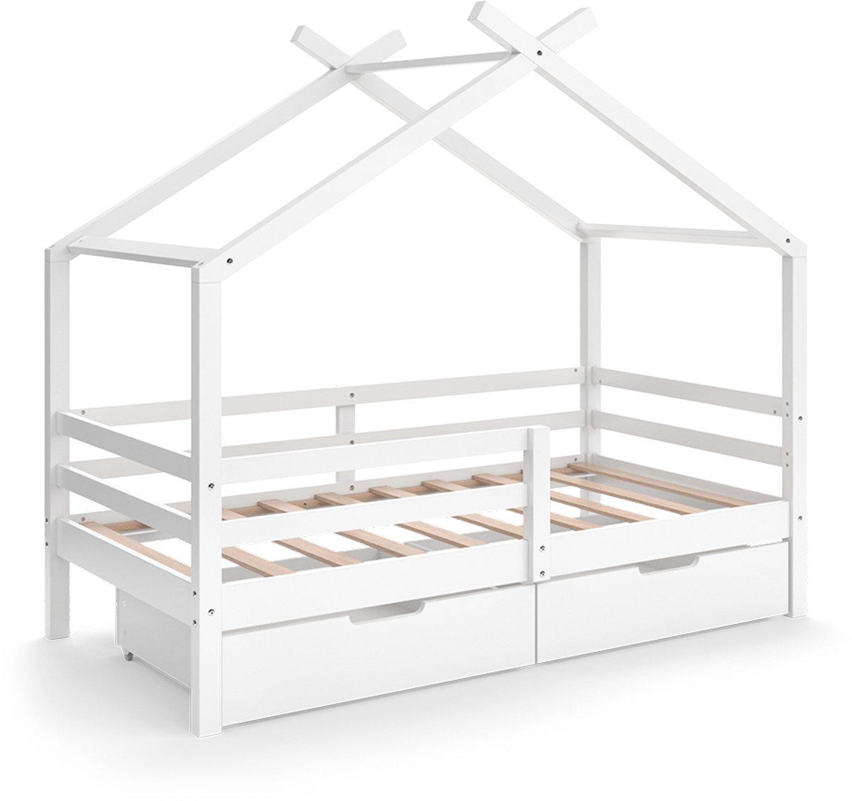vitalispa Luni Huisbed – 160 x 80 cm met opbergdozen Wit