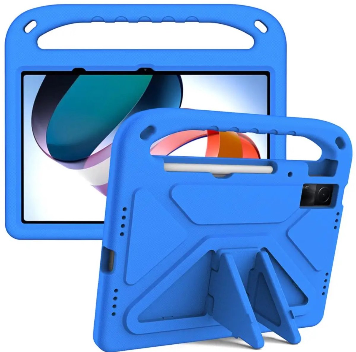 EtuiTab Kids Armor - Beschermhoes voor Xiaomi Redmi Pad SE 2023 - Ergonomisch - Blauwe Kleur - Standaard Functie