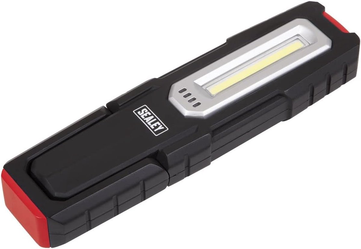 Inspectielamp Draadloos - Werkplaatslamp LED - Auto Onderhoud - Dubbele Lichtbron - 37x70x30cm - Zwart Rood
