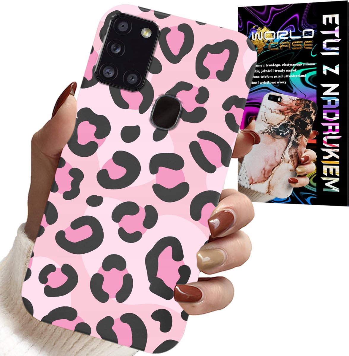 HOESJE VOOR SAMSUNG GALAXY A21S - ROZE LUIPAARD PANTHER VROUWELIJK PATROON