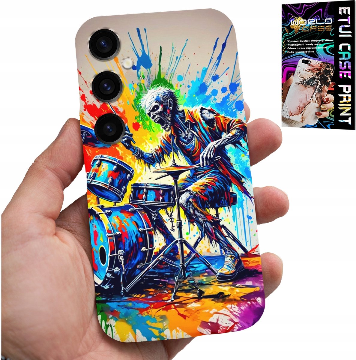 HOESJE VOOR SAMSUNG GALAXY S25 PLUS - ROCK DRUMS DRUMS SKELETON COVER