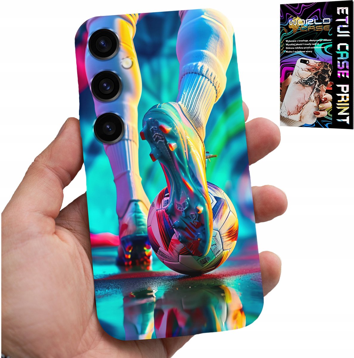 HOESJE VOOR SAMSUNG GALAXY A04S - VOETBALSPELERS + GLAS