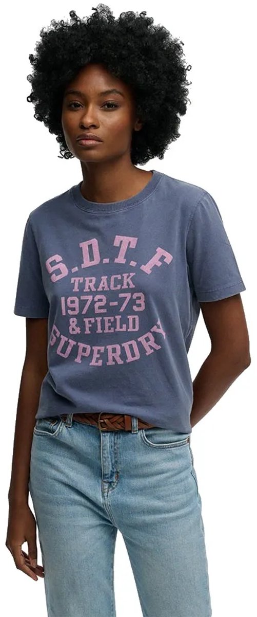 Superdry Vintage Prep T-shirt Dames T-shirts Marineblauw