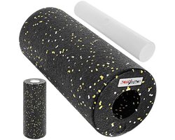 ACTIV SPACE - Massageroller - EPP - Gemaakt van schuim - Zwart/geel/wit