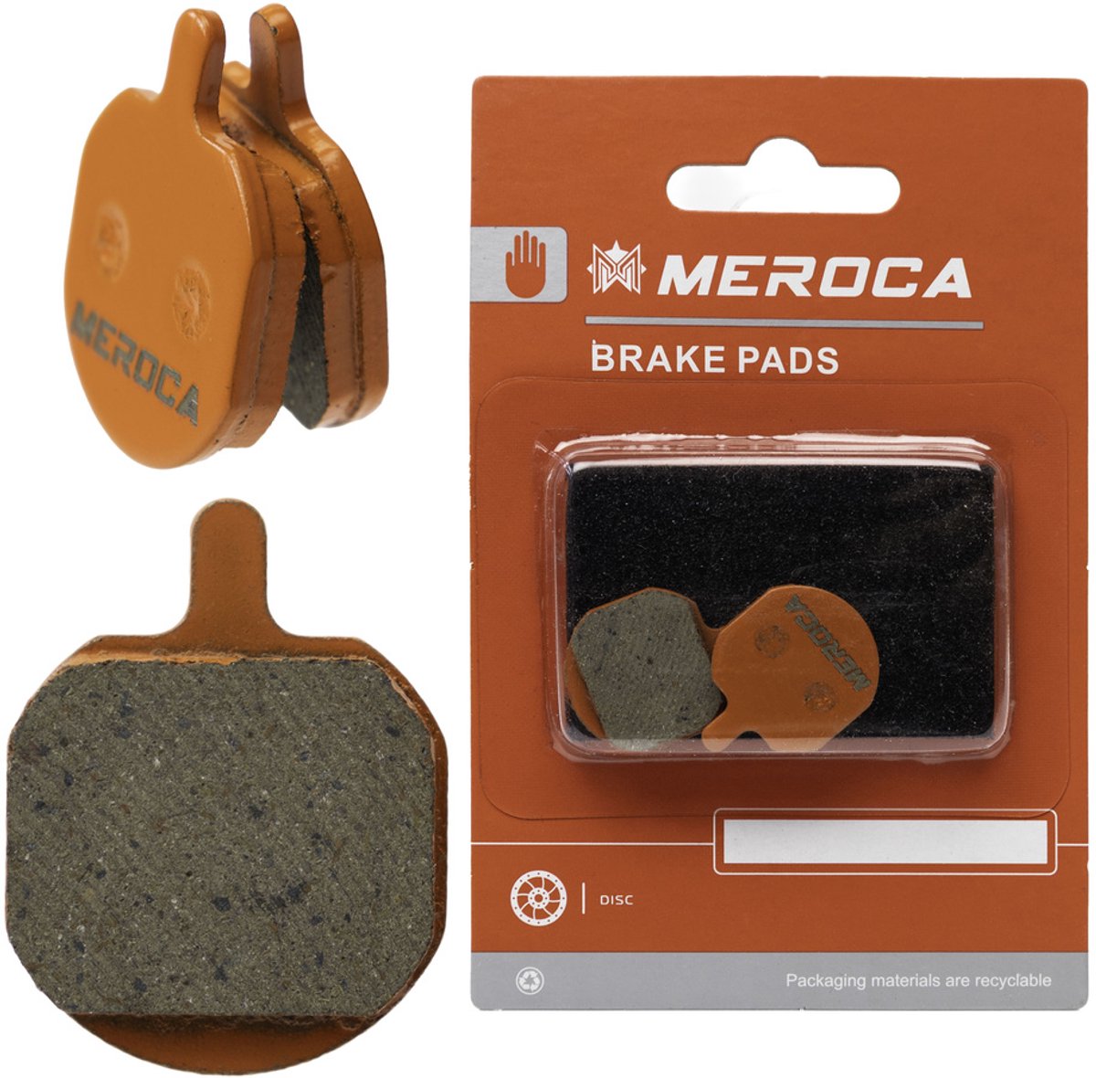 Meroca MS-04D Serie - Remblokken - Półmetaliczne - Hayes Compatibel - Oranje