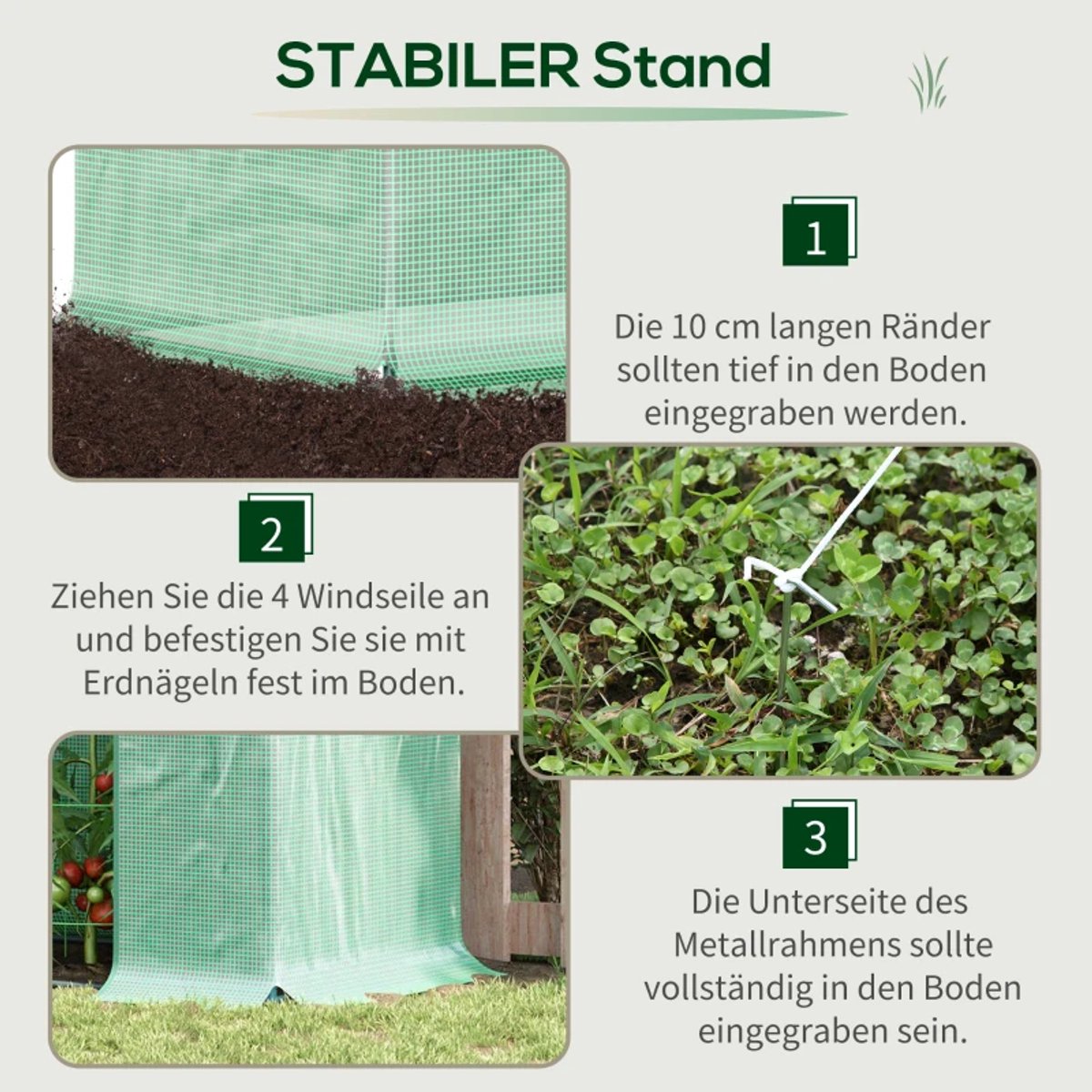 Kas met Roldeur en Zijraam - Tuinkas - Winddicht - Stalen Frame - Foliekas - Broeikas - Koude Bak - Kweekkas - Tomatenkas - Groentekas - Plantenkas - voor Groenten, Bloemen, Planten - 200x76x168 cm - Groen – foto 5