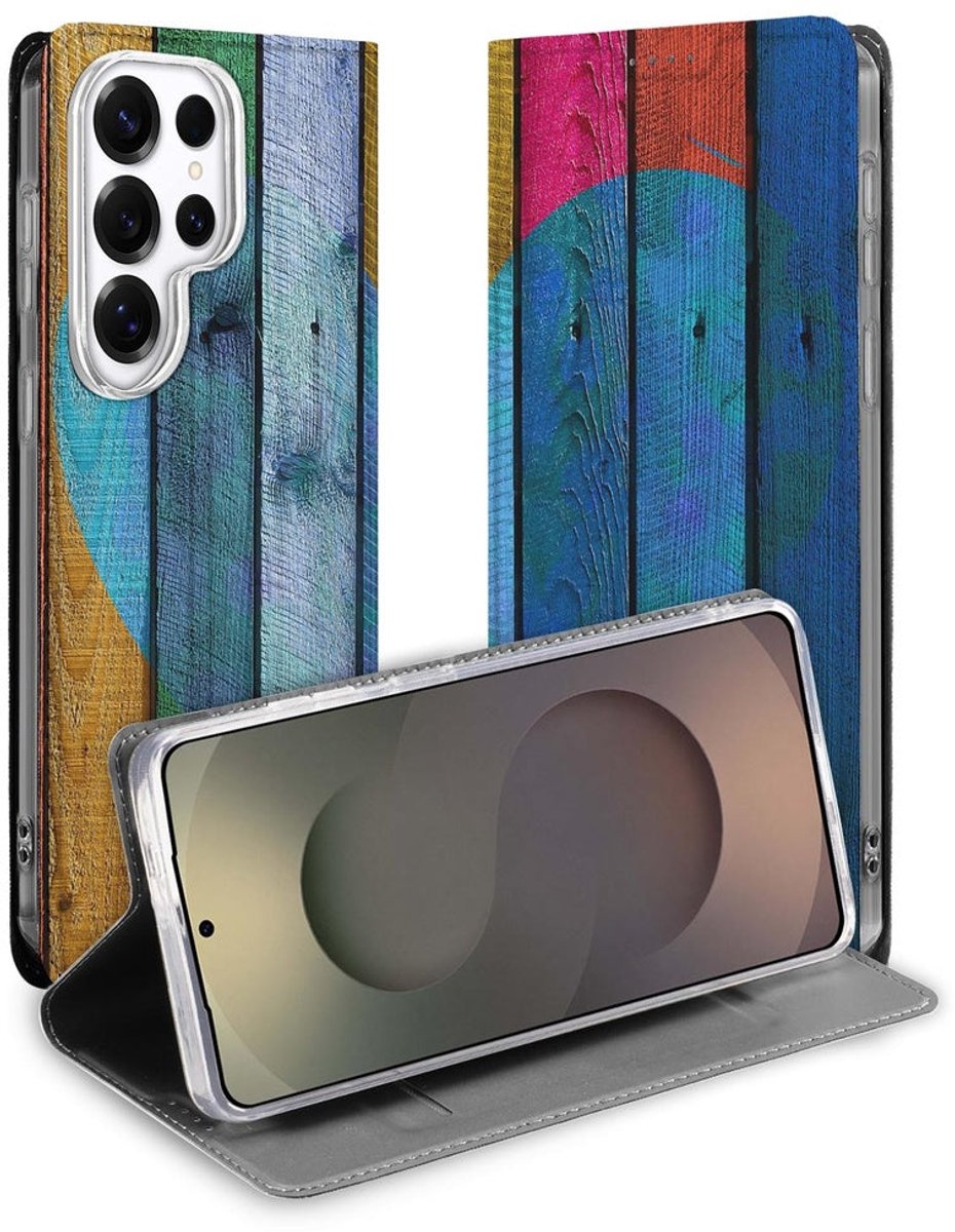 Samsung Galaxy S26 Ultra Book Case Wood Heart