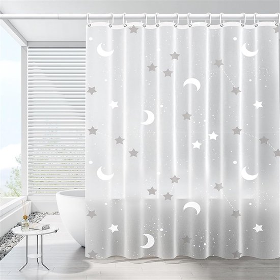 Witte douchegordijnen effen kleur badkamer gordijn polyester