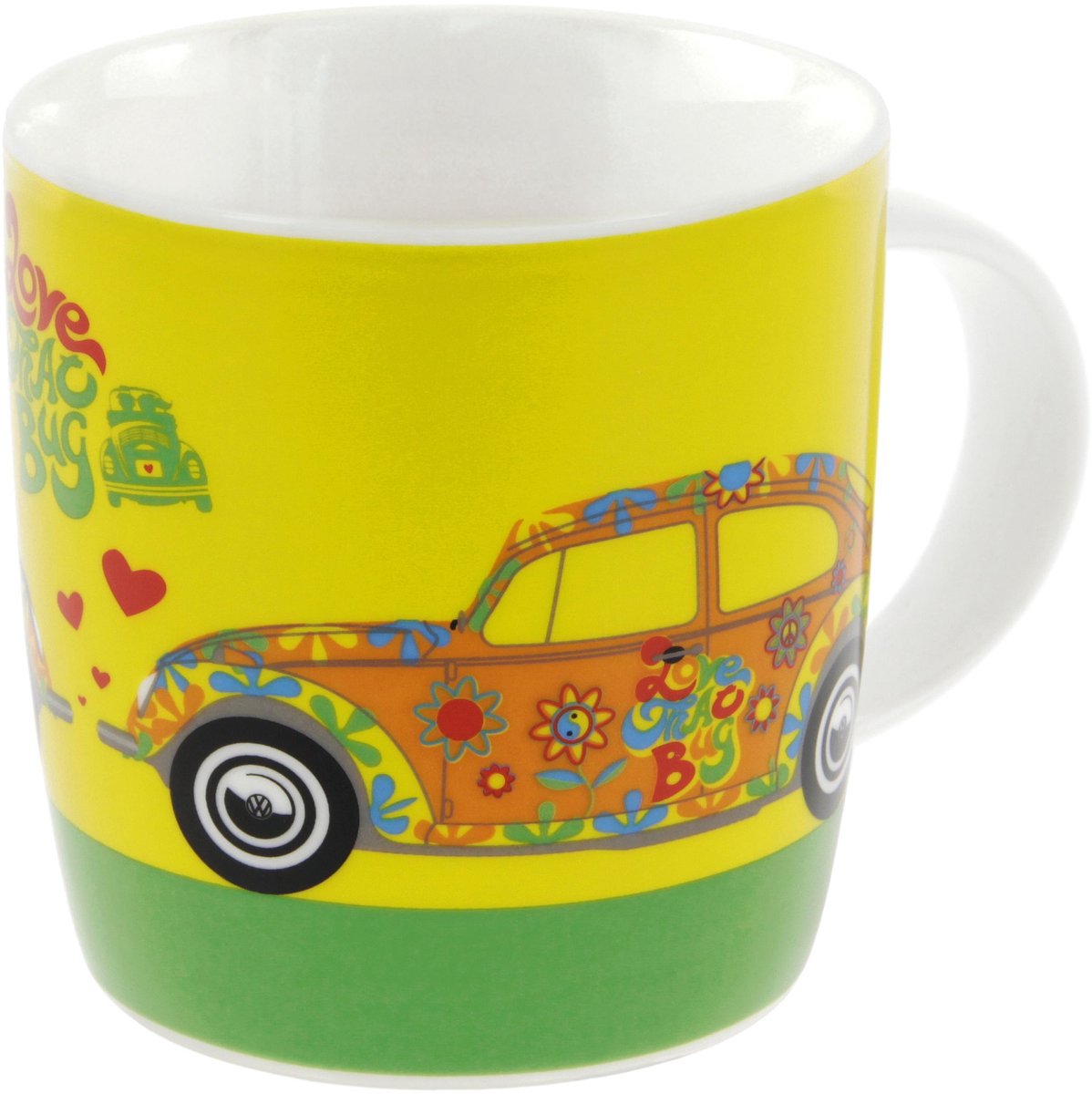 BRISA VW Collection - Volkswagen grote keramische koffie-thee-cappuccino-mok-beker-Haferl-mok voor in de keuken in Kever-design (370 ml)