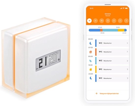 Netatmo Slimme Thermostaat - Smart Thermostaat voor CV - Werkt met Google Home, Alexa & Apple Homekit - Draadloos - Wit