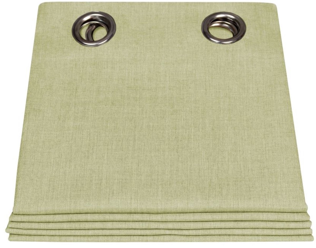 MOONDREAM ClimaSafe™ Buitengordijn | Zon- en weerbestendig | Waterafstotende stof | Schimmelwerend | EU-fabrikaat | Oogjes | Groen MC506 | 140B x 250L cm