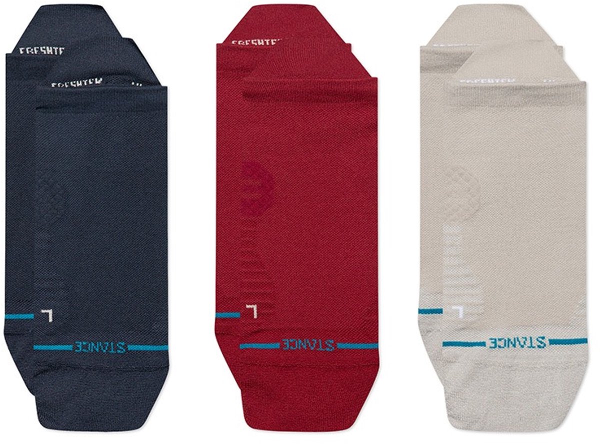 Stance heren freshtek infiknit run 3P sneakersokken solid ultralight tab multi