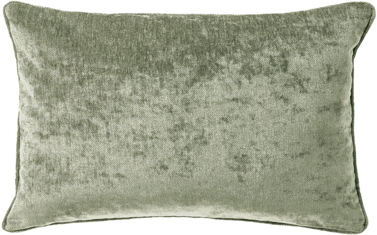 Dutch Decor LEWY - kussenhoes 30x50 cm - glansvelours - Green Milieu - groen - met rits - zonder binnenkussen Lichtgroen