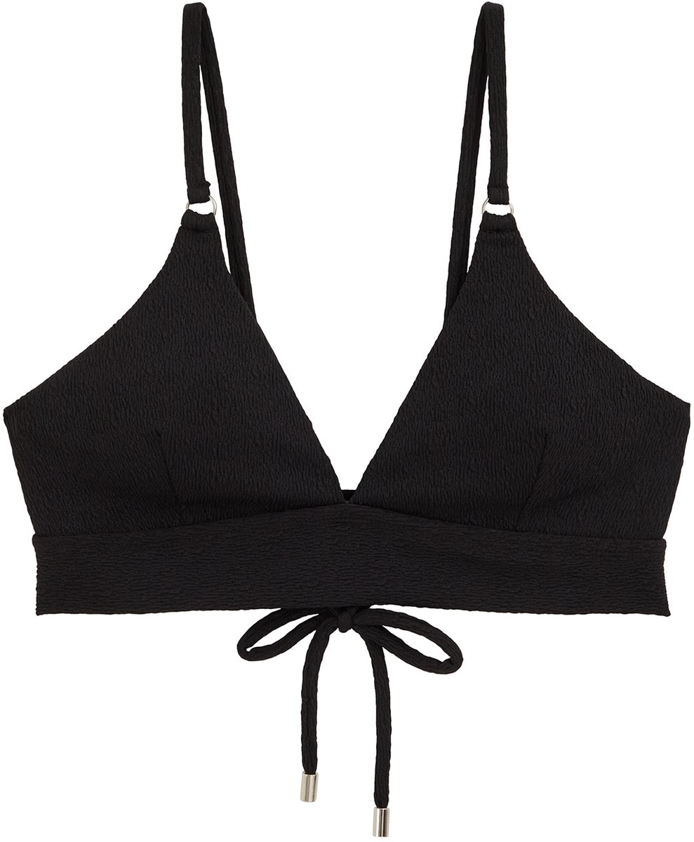 WE Fashion Dames bikinitop met structuur Black