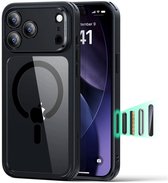 ESR Hoesje Geschikt voor iPhone 17 Pro Max - Classic Hybrid HaloLock - Compatibel met MagSafe / Qi2 - Back Cover met Magneet - Camera Control - Transparant Zwart