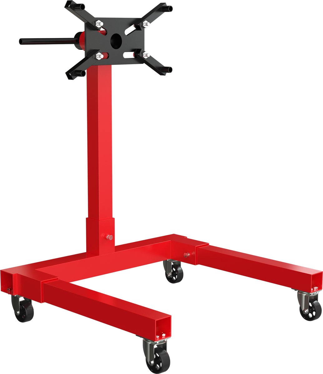 Froadp Motorsteun 570 kg met 361° draaibare motorhouder, motorheffer, incl. wielen