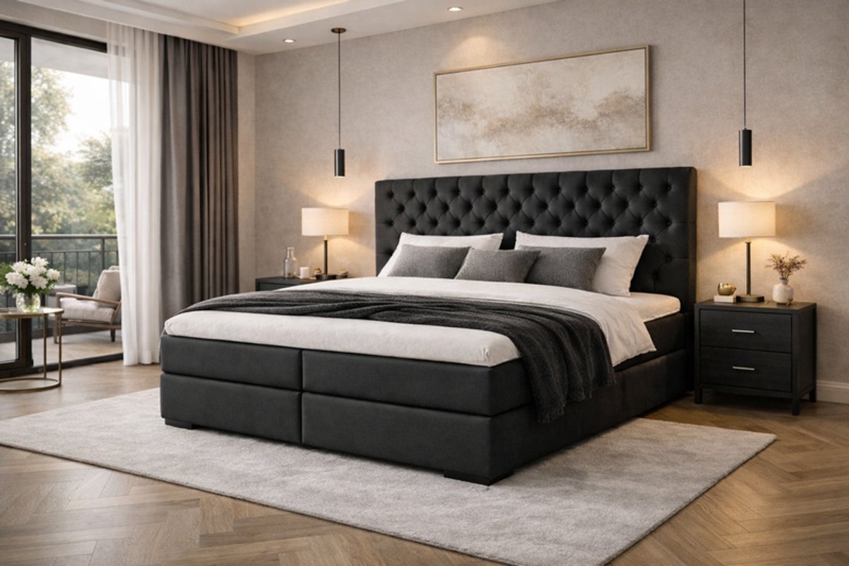 Boxspring Ede Compleet van DER Bedding - OP MAAT & Verkrijgbaar in veel diverse kleuren! -