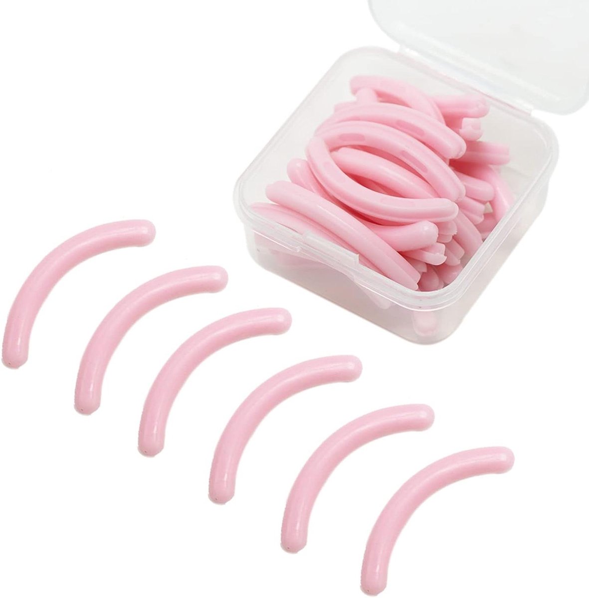 Allecto- Siliconen Wimperkruller Vervangende Pads - Universele Vullingen - Set van 24 - Roze.