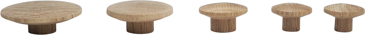 HOME It® houten knoppen Ø45/Ø55/Ø75/Ø90 mm natuurlijk eiken