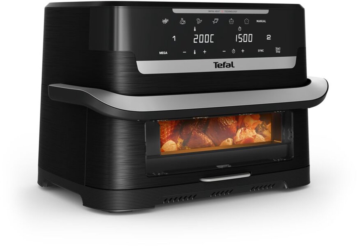 Tefal Dual Easy Fry EY9288 - Dubbele Airfryer XXL 9L - FlexCook GiantZone - EvenFry Technologie - 7 Programma's - Voor 8 Personen thumbnail 2