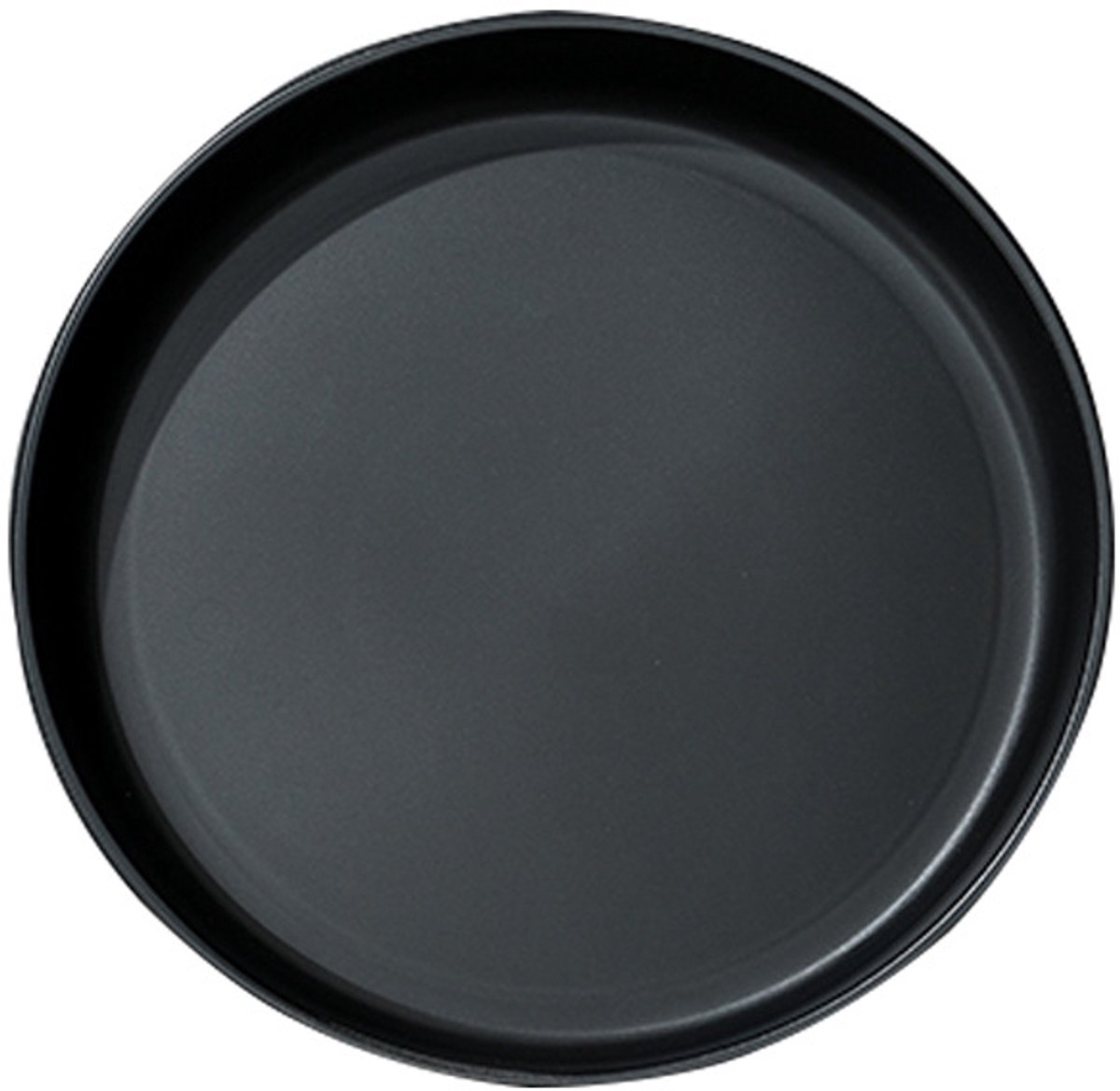 Tweedelig rond dienblad, 37,5 cm in diameter, antislipoppervlak, restaurantstijl, zwart.