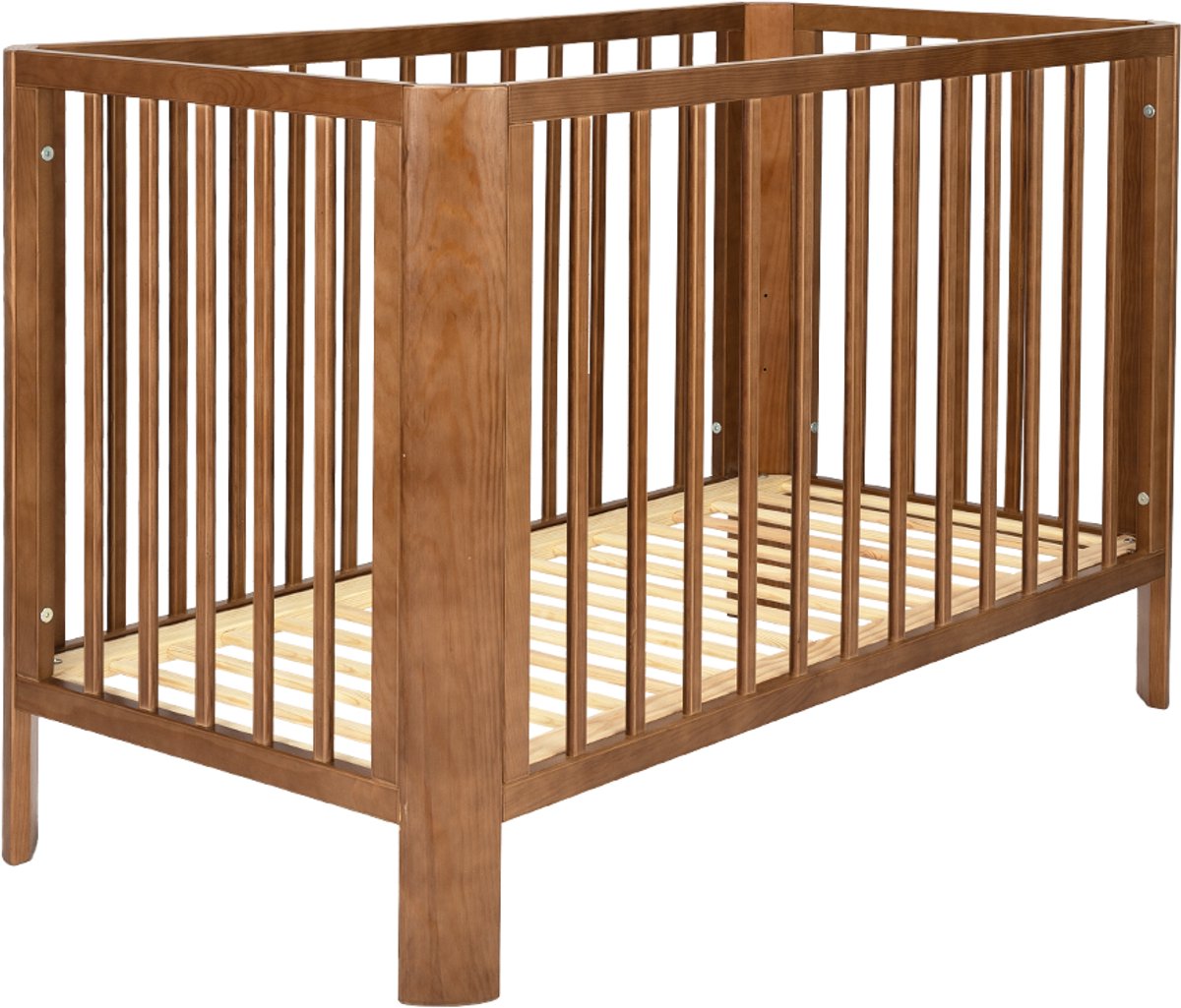 Novi at Home Philou Ledikant - Baby Bed 60x120 cm - verstelbaar bodem - Walnut – foto 7